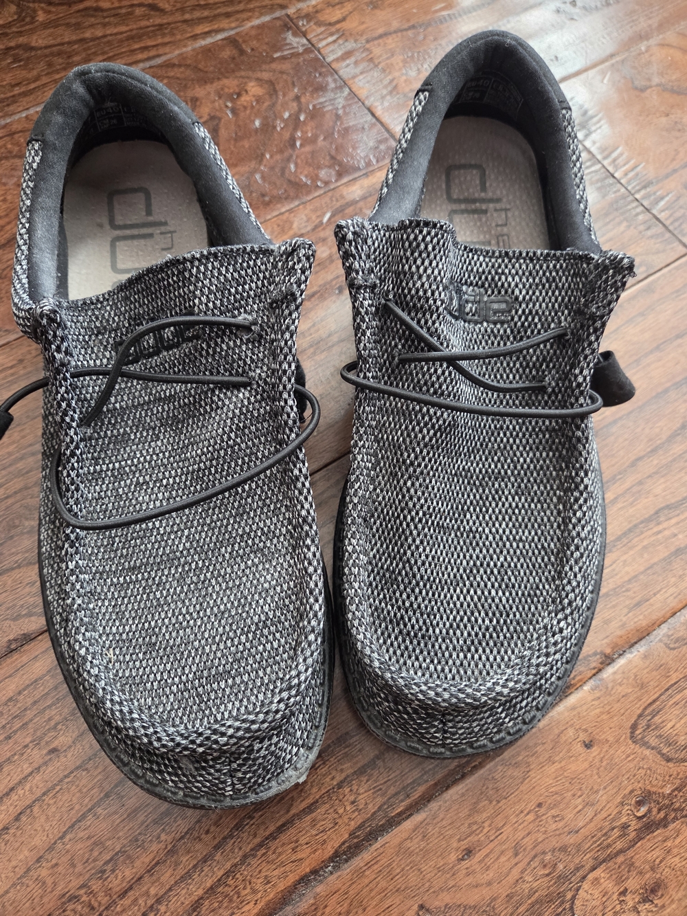 Hey Dude Men’s Wally Knit Slip-On Shoes - Charcoal Gray